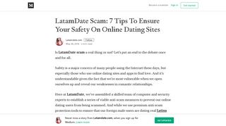 LatamDate Scam: 7 Tips To Ensure Your Safety On Online Dating Sites
