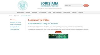 Louisiana File Online - Louisiana Department of Revenue