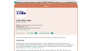 Late Nite Labs | Product Reviews | EdSurge
