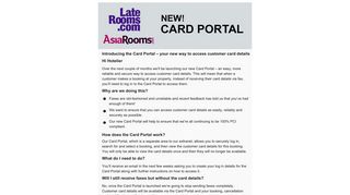 LateRooms.com AsiaRooms.com | New Card portal