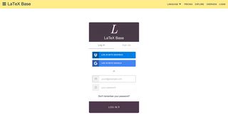 LaTeX Base | Login