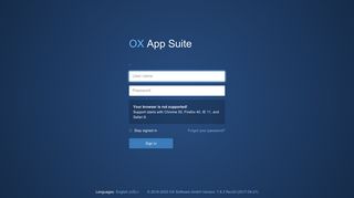App Suite. Sign in