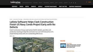 Latista Software Helps Clark Construction Finish US Navy Condo ...