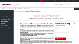 Latitude Credit Card Terms & Conditions | KeyBank