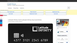 Latitude Infinity Card | Latitude Infinity Visa Card Online - Credit Shure