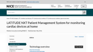 LATITUDE NXT Patient Management System for monitoring ... - NICE