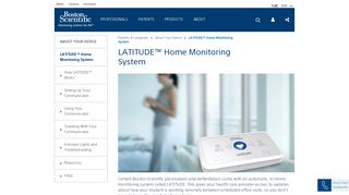 LATITUDE™ Home Monitoring System - Patient Information - Boston ...