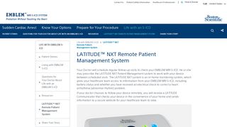 LATITUDE™ NXT Remote Patient Management System - EMBLEM S ...