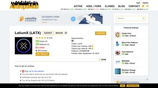 LatiumX Airdrop » Earn free 100 LATX tokens (~$1) » 100 LATX ...