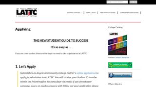 Applying – Get Started - LATTC