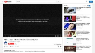 Adding a Class in the New Student Information System - YouTube