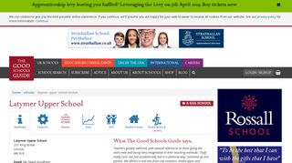 Latymer Upper School, London | The Good Schools Guide