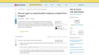 How to login in newly booted instances created from images? - Ask ...