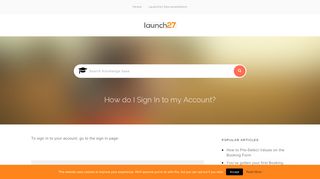 How do I Sign In to my Account? | Launch27 Docs