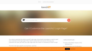 Can I Customize the Launch27 Login Page? | Launch27 Docs