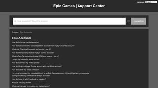 Epic Games | Support Center Support