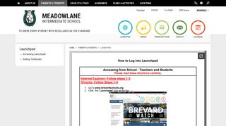Launchpad / Accessing Launchpad - Brevard Public Schools