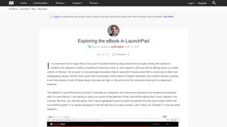 Exploring the eBook in LaunchPad | The Macmillan Community