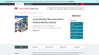 LaunchPad for Microeconomics (Twelve Months Access ...