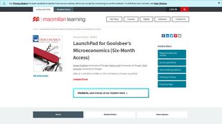 LaunchPad for Goolsbee's Microeconomics (Six-Month Access ...