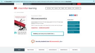 Microeconomics (9781464187025) | Macmillan Learning
