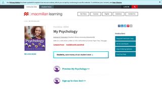 My Psychology (9781429260183) | Macmillan Learning