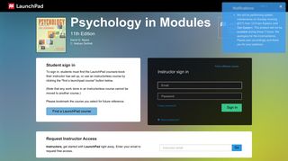 LaunchPad for Myers' Psychology in Modules, 11e - Macmillan Learning