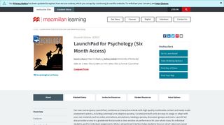 LaunchPad for Psychology (Six Month Access) - Macmillan Learning