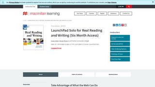 LaunchPad Solo for Real Reading and Writing (Six Month Access ...
