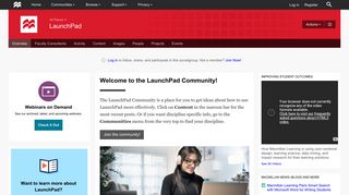 LaunchPad | The Macmillan Community