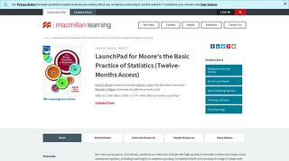 LaunchPad for Moore's the Basic Practice of Statistics (Twelve-Months ...