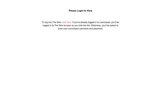 Login to View | The Wire - Launchpad