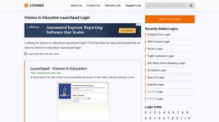 Visions In Education Launchpad Login