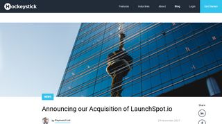 Announcing our Acquisition of LaunchSpot.io - Hockeystick | Blog