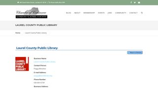Laurel County Public Library – London – Laurel County Chamber of ...