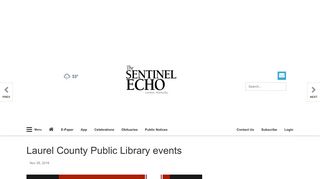 Laurel County Public Library events | Lifestyles | sentinel-echo.com