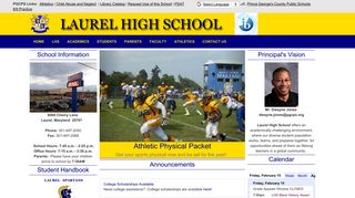 Laurel High Home Page - Prince George's County Public Schools