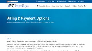 Billing & Payment Options - Laurens Electric Cooperative