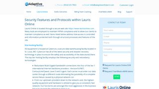 Lauris Online: System Security - Adaptive Infotech