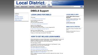 Local District 8: DIBELS Support