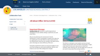 Collaboration Tools / Office 365 E-Mail - lausd