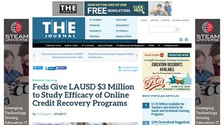 Feds Give LAUSD $3 Million to Study Efficacy of Online Credit ...