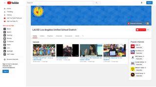 LAUSD Los Angeles Unified School District - YouTube