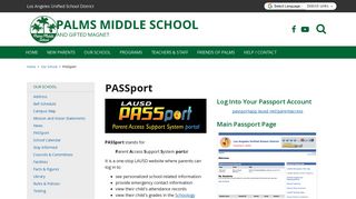 PASSport - Palms Middle School