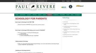 Parents - Paul Revere Charter Middle School