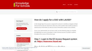 How do I apply for a SSO with LAUSD? – Knowledge For Schools