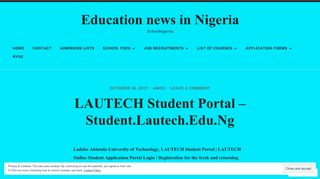 LAUTECH Student Portal – Student.Lautech.Edu.Ng – Education ...