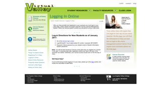 LAVC Virtual Valley Logging in Online - Los Angeles Valley College