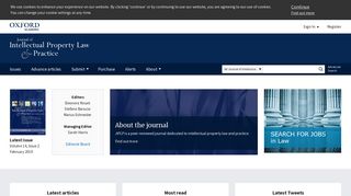 Journal of Intellectual Property Law & Practice | Oxford Academic
