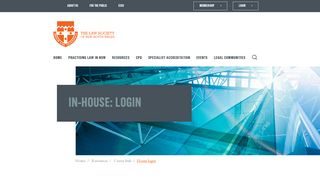 In-house: Login | The Law Society of NSW
